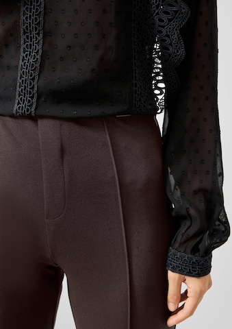 QS Flared Broek in Bruin