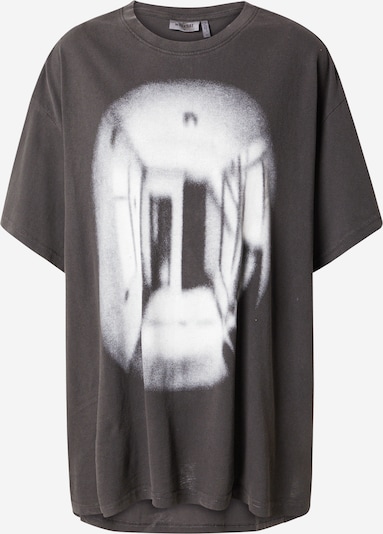 WEEKDAY T-Shirt 'Emy' in hellgrau / dunkelgrau / weiß, Produktansicht