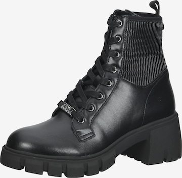 STEVE MADDEN Lace-Up Ankle Boots in Black: front