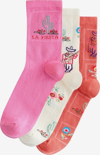 Next Čarape u pijesak / ciglasto crvena / svijetloroza / crvena, Pregled proizvoda