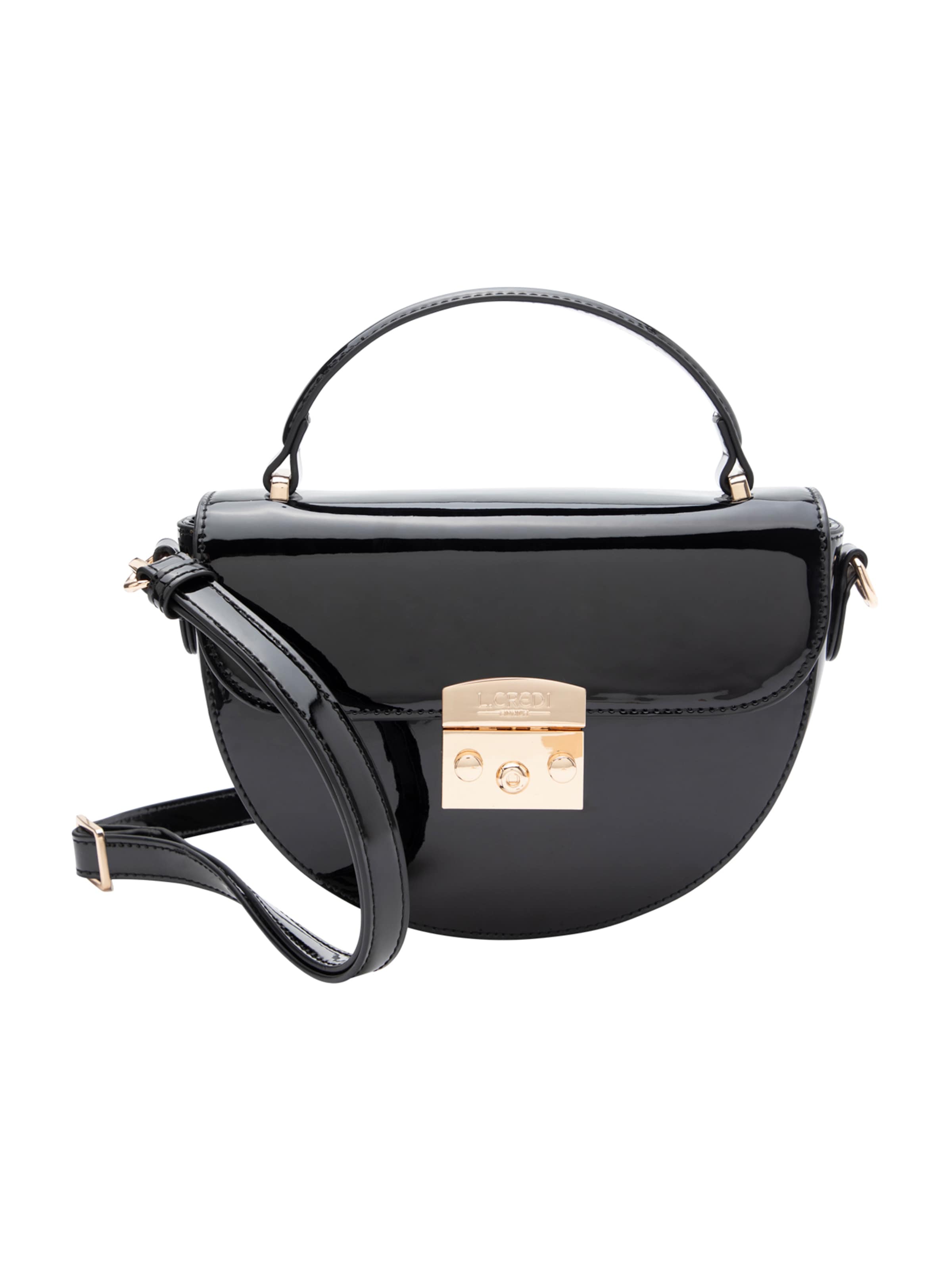 L.CREDI Τσάντα ώμου 'Perlette' σε μαύρο: μπροστά