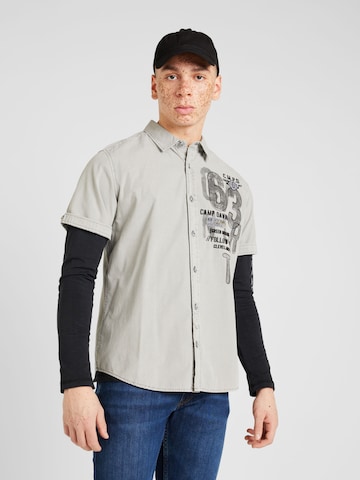 CAMP DAVID Regular fit Button Up Shirt in Grey: front