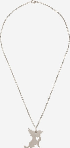 Gemshine Necklace 'Hund Flügel - Treuer Schutzengel' in Silver: front