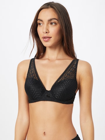 ESPRIT Triangle Bra in Black: front