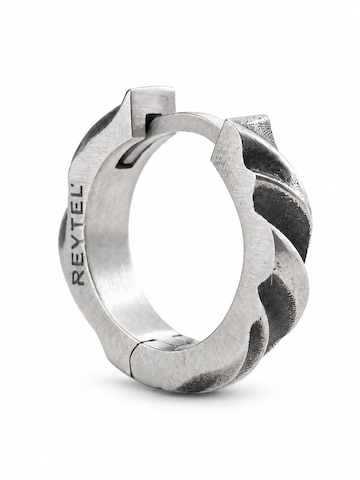 REYTEL Ohrring 'FORGED'‌‌‌‌‌‌ in Silber: Vorderseite