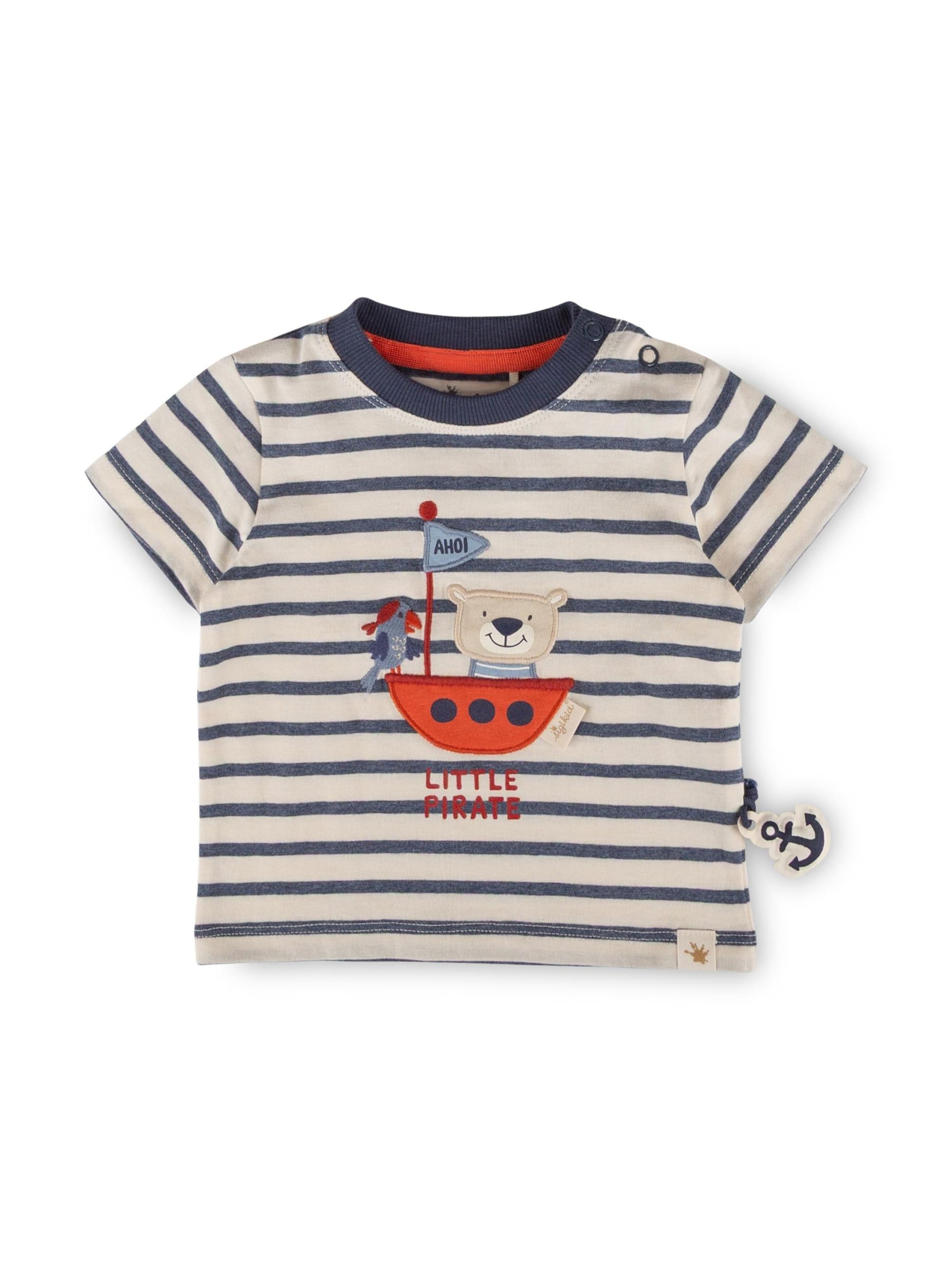 SIGIKID Shirt 'Ahoi Little Pirate' in Blue: front