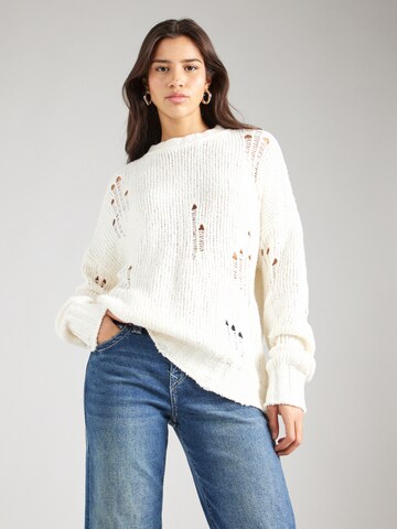 HUGO Sweater 'Sladder' in White: front