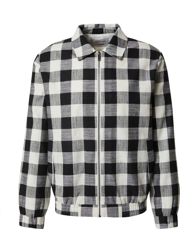 DAN FOX APPAREL Jacke 'Ilja' in Schwarz Offwhite DAN FOX APPAREL Jacke 'Ilja' in Schwarz Offwhite