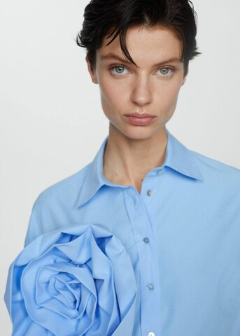 MANGO Blouse 'Orchid' in Blue
