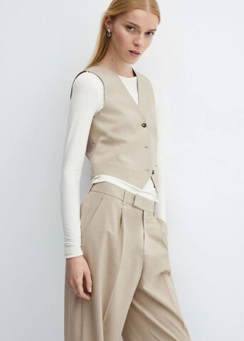 MANGO Vest 'maura' in Beige: front