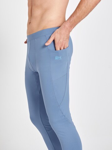 Coupe slim Pantalon de sport 'Long Running Tights' SPORTKIND en gris