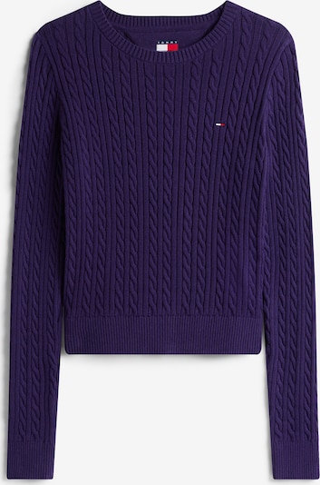 Tommy Jeans Pulover 'ESSENTIAL' u patlidžan / crvena / bijela, Pregled proizvoda