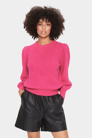 SAINT TROPEZ Pullover 'Nanett' in Pink: predná strana