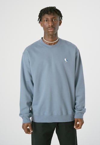 Cleptomanicx Sweatshirt 'Embro Gull' in Blue: front