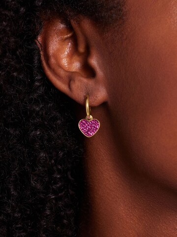 Boucles d'oreilles Lucardi en or : devant