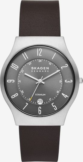 SKAGEN Uhr in braun / grau / silber, Produktansicht