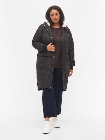 Manteau d’hiver 'CACAMP' Zizzi en noir