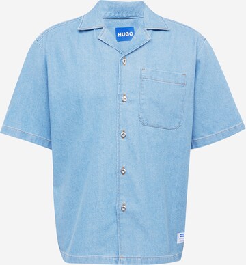 Coupe regular Chemise 'Eligino' HUGO en bleu : devant