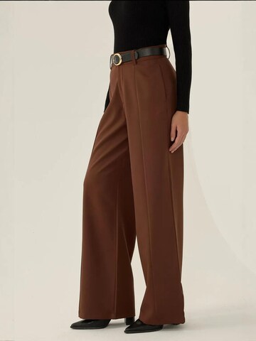 Wide Leg Pantalon Hiccup en marron