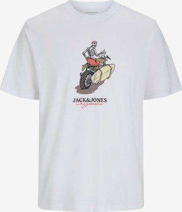 JACK & JONES Shirt 'JORSkull Coast' in White: front
