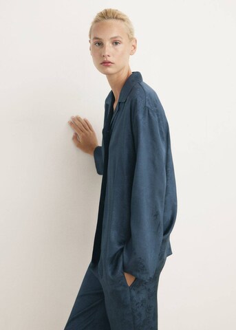 MANGO Schlafshirt 'Quars' in Blau