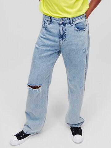 KARL LAGERFELD JEANS Loosefit Jeans in Blauw: voorkant