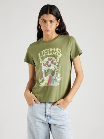 VANS - Camisa 'SKULL SAUCER' em verde: frente