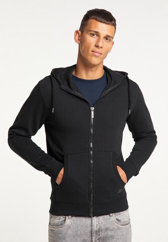 MO Zip-Up Hoodie in Black: front