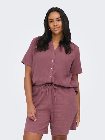 Chemisier 'CARThyra' ONLY Carmakoma en marron : devant