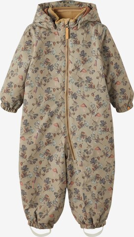 Lil ' Atelier Kids Overall 'Snow' in Brown: front