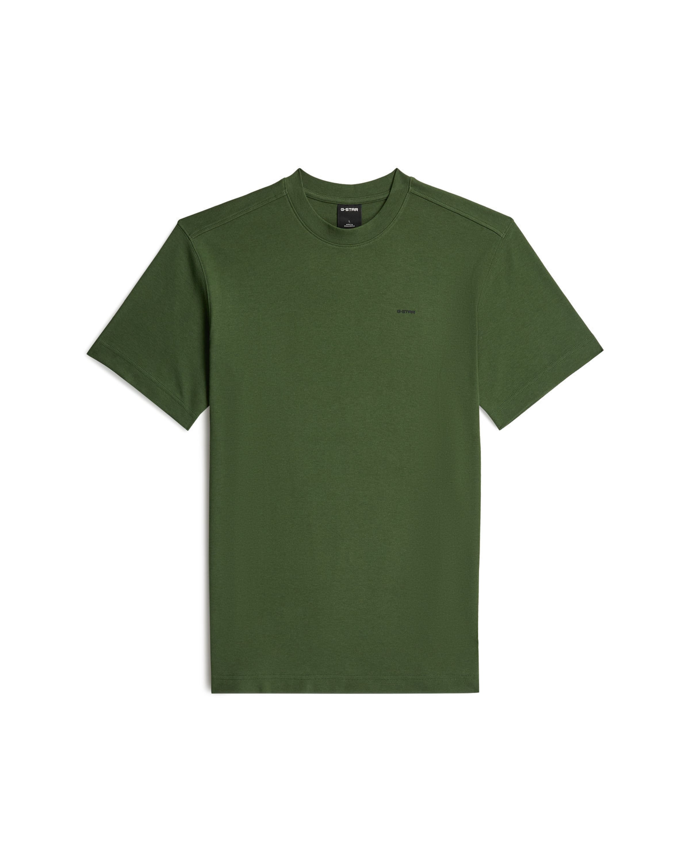 G-STAR Shirt 'True Regular T-Shirt' in Groen: voorkant