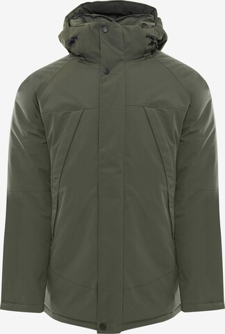 Threadbare Winter Jacket 'Christal' in Green: front
