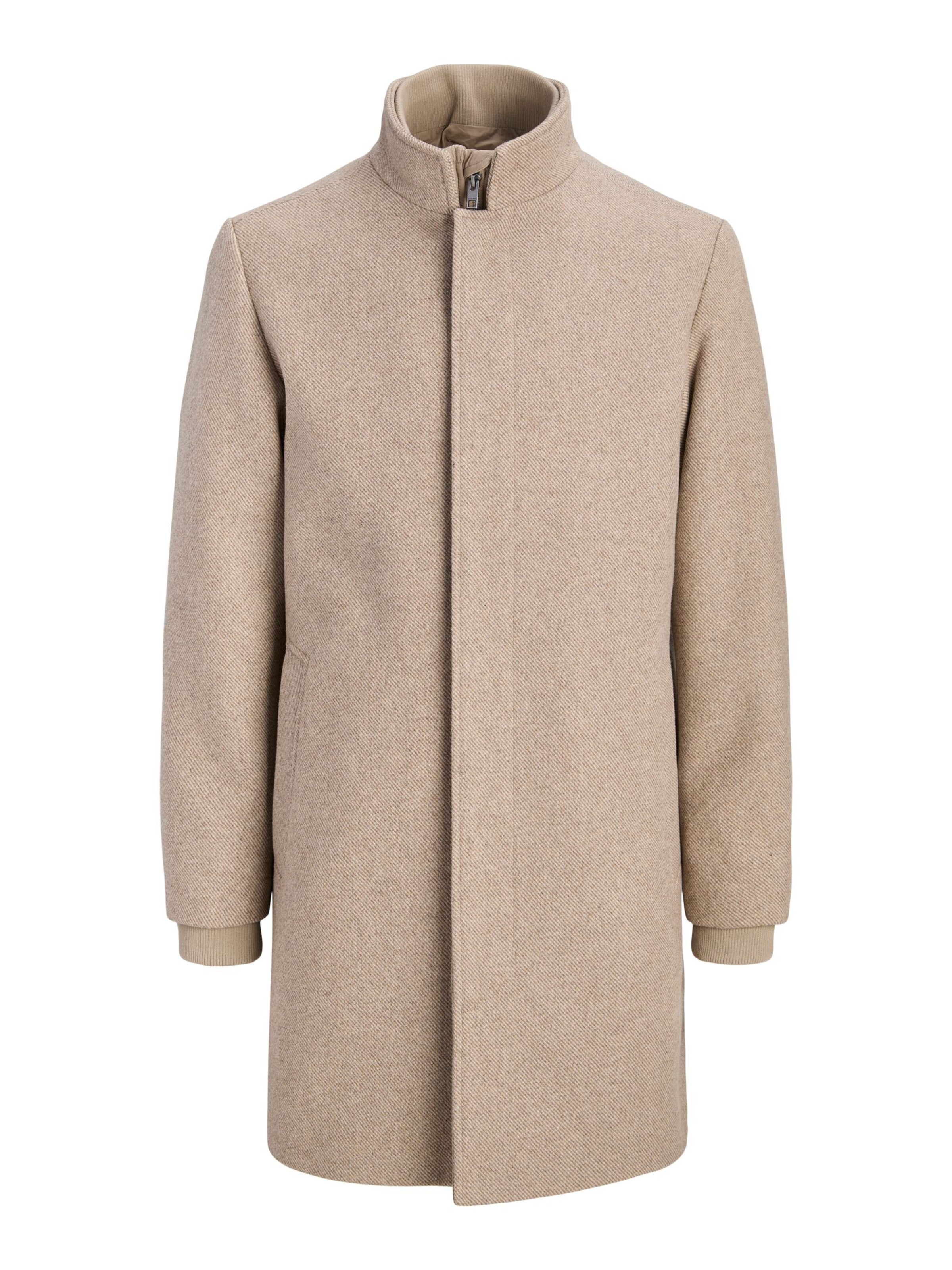 Manteau mi-saison 'JJEMelton' JACK & JONES en marron : devant