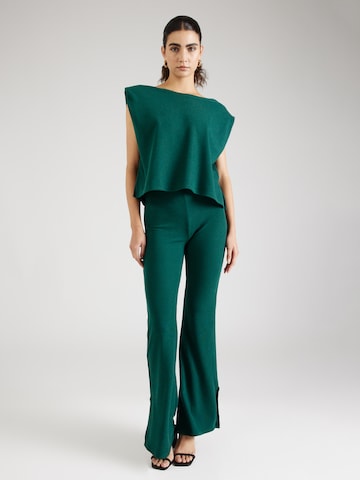 Pantalons de tailleur Misspap en vert : devant