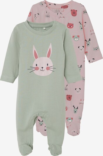 NAME IT Romper/Bodysuit 'Nona' in Grey / Pastel green / Pink / Light pink, Item view