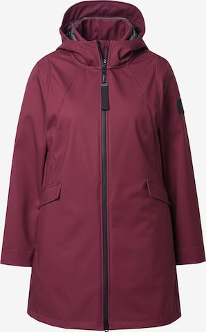 Ulla Popken Between-seasons coat in Red: front