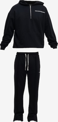 Tom Barron Tracksuit in Black: front