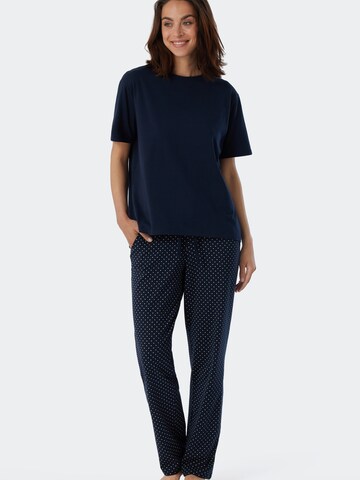 SCHIESSER Pajama shirt in Blue