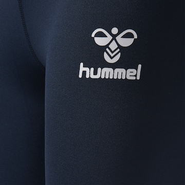 Hummel Skinny Sporthose in Blau