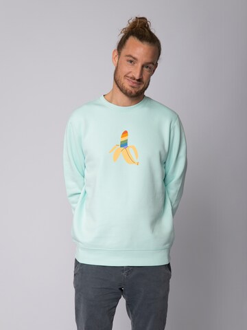 Sweat-shirt ' Rainbow Banana ' Watapparel en bleu : devant