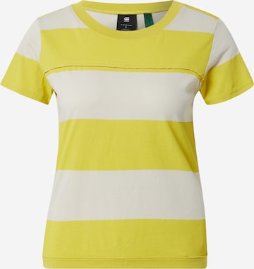 T-shirt G-Star RAW en jaune : devant