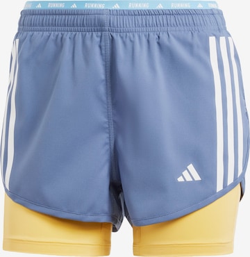 Slimfit Pantaloni sport 'Own The Run' de la ADIDAS PERFORMANCE pe albastru: față