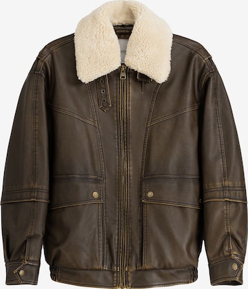 Bershka Between-season jacket in Brown: front