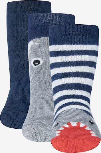 Kojinės iš EWERS, spalva – gencijono spalva / šviesiai pilka / neoninė oranžinė / balta, Prekių apžvalga