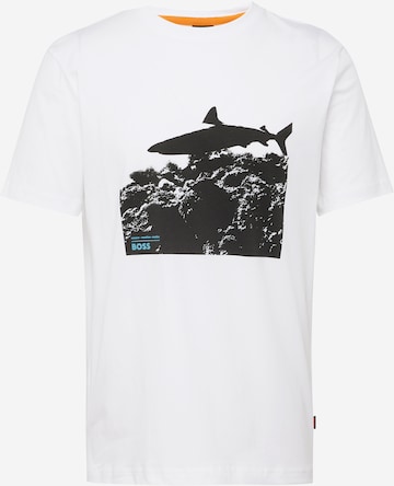 T-Shirt 'Sea horse' BOSS Orange en blanc : devant