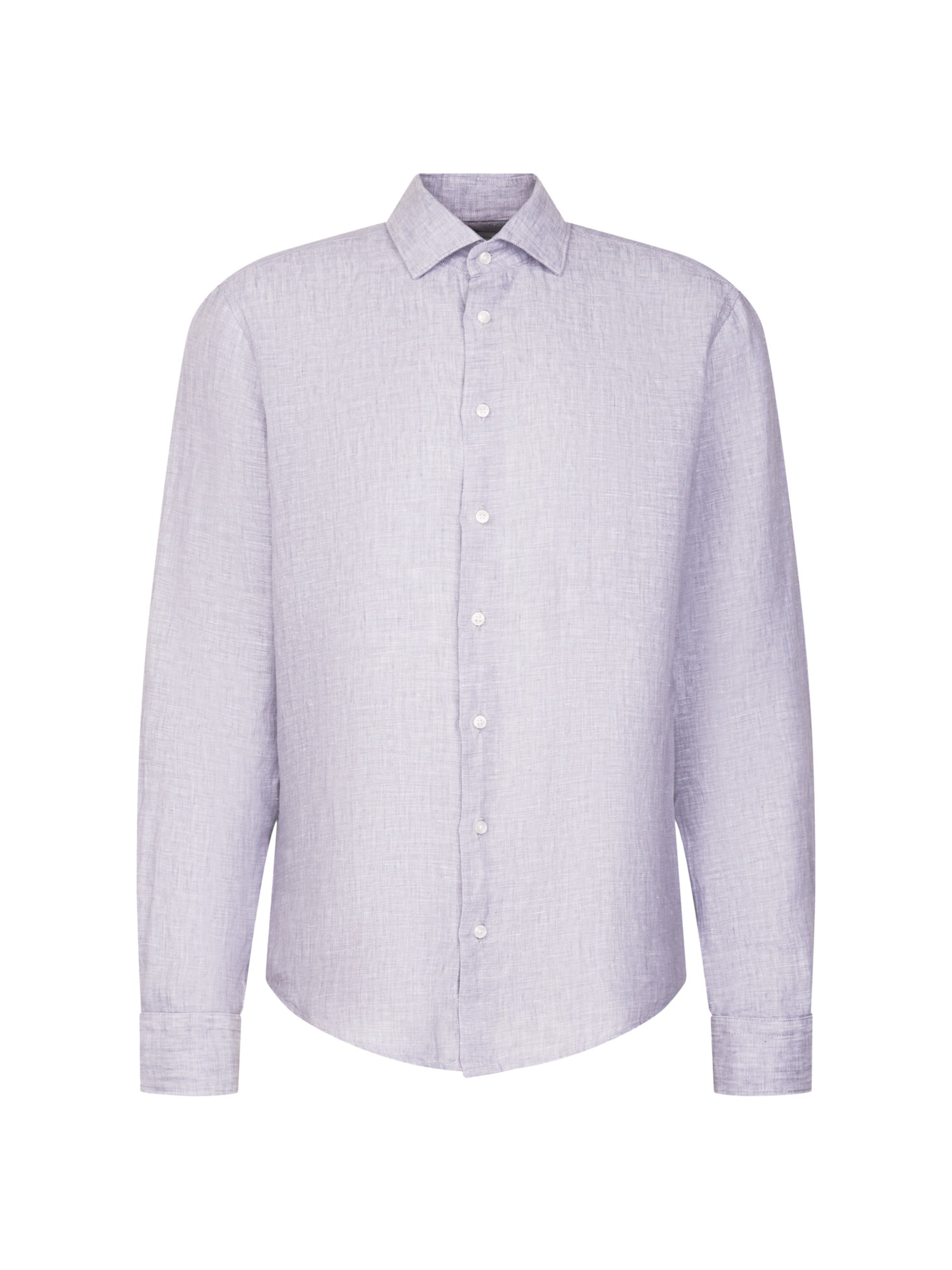 SEIDENSTICKER Regular fit Button Up Shirt 'SMART LINEN' in Grey: front