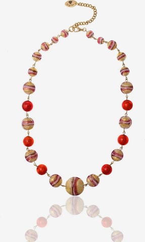 THE GEM STORIES JEWELRY Ketju 'Murano Necklace - Red Shades' värissä punainen: etupuoli
