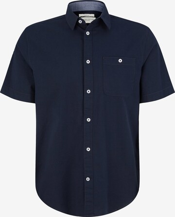 TOM TAILOR Button Up Shirt in Blue: front