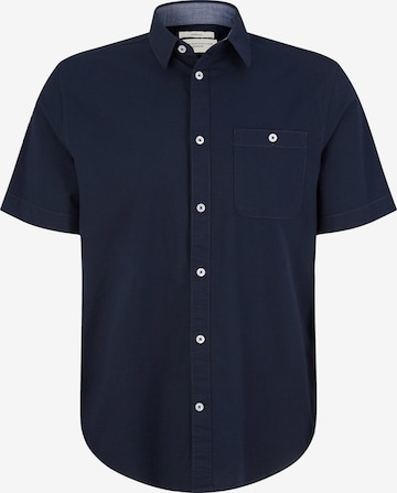 Coupe regular Chemise TOM TAILOR en bleu : devant