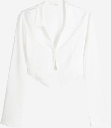 Bershka Blouse in White: front